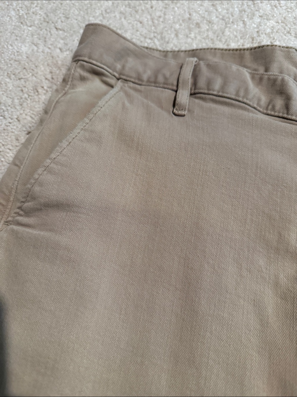 7 For All Mankind Tan Flat Front Chino Shorts - Picture 4 of 8